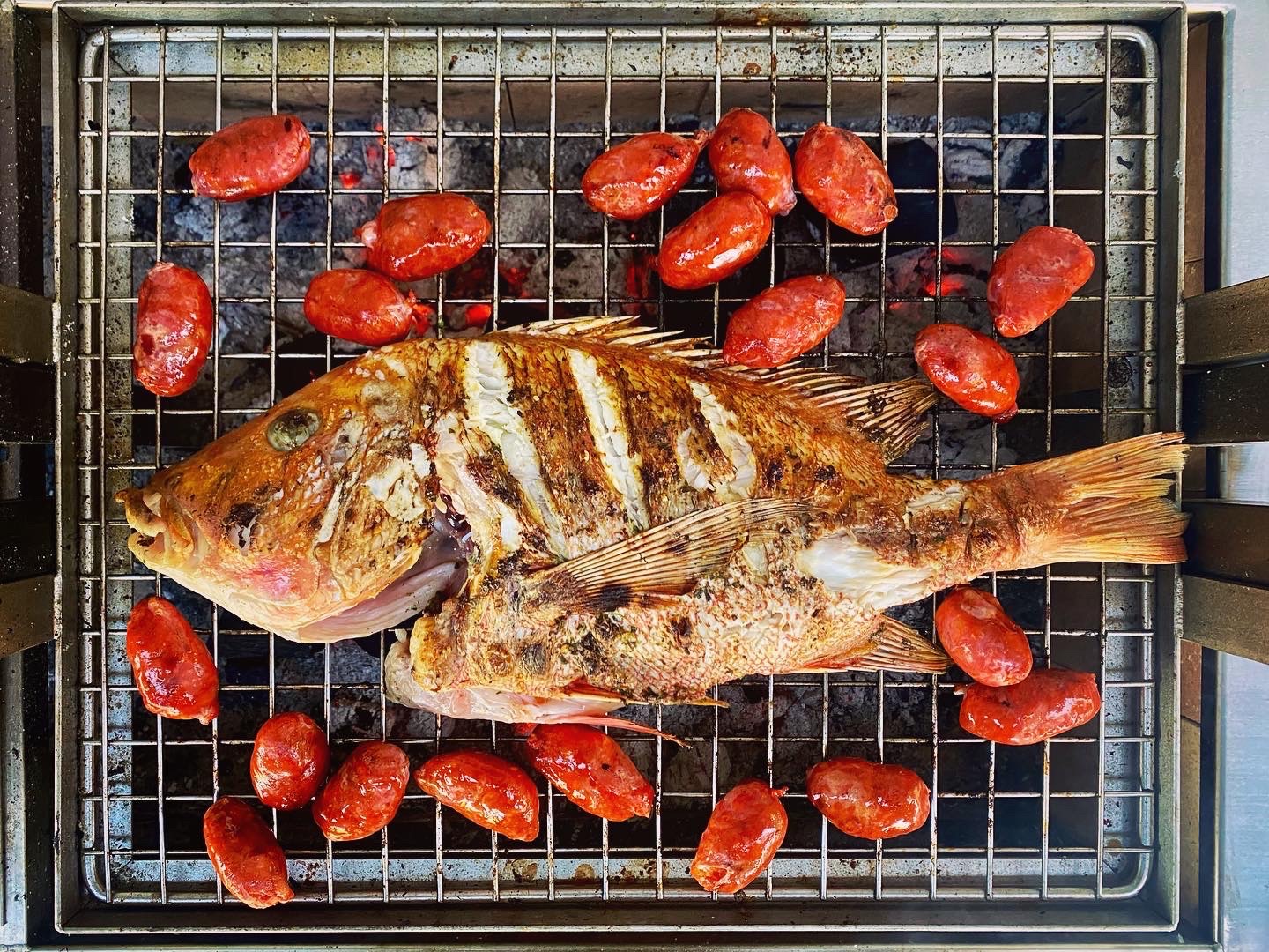 Grillet emperor med korianderchimichurri